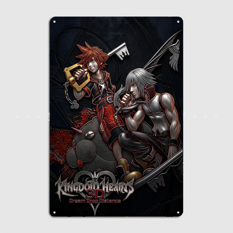 Kingdom Hearts 3D Dream Drop Distance Poster Metal Sign Life Wall Custom Bedroom Indoor Home Wall Decor Posters Room Decoration