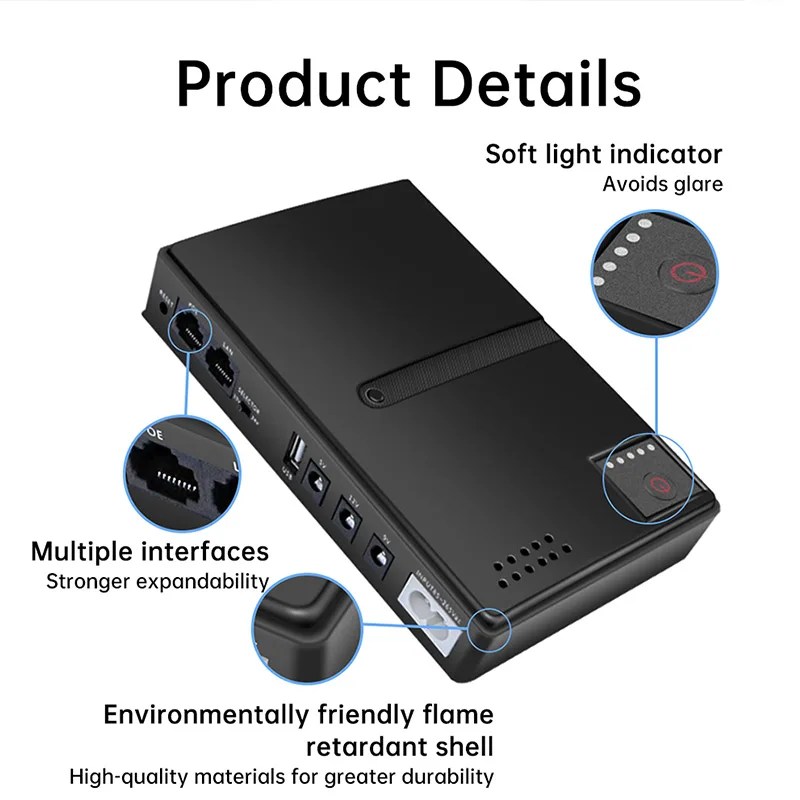 Gruppo di continuità 1018L DC senza batteria Router di alimentazione UPS Adattatore integrato Cat ottico 5V9V12V/15V/24V