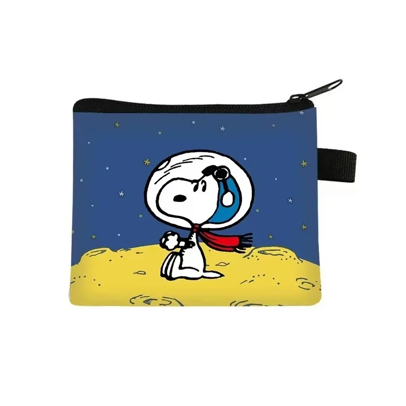 Snoopy Wallet Portable Storage Bag Girl Coin Purse Makeup Bag Boy Cartoon Mini Children Travel Zipper Bag Students Birthday Gift