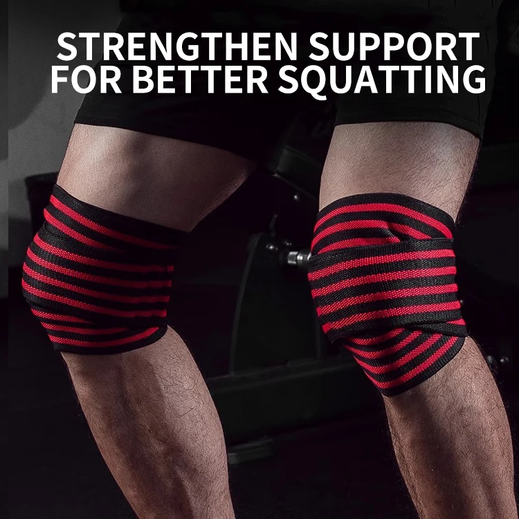 1PC Fitness Pressurized Straps Gym Weight Lifting Squat Training Elastic Bandages Leg Knee Compression Wraps