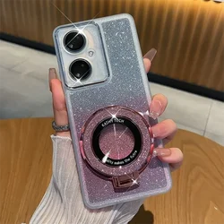 Luxury Glitter Ring Stand Magnetic Protect Case for Moto Edge 50 Fusion Pro 40 NEO G85 G60 G40 G64 G34 G24 G14 G04 5G TPU Cover