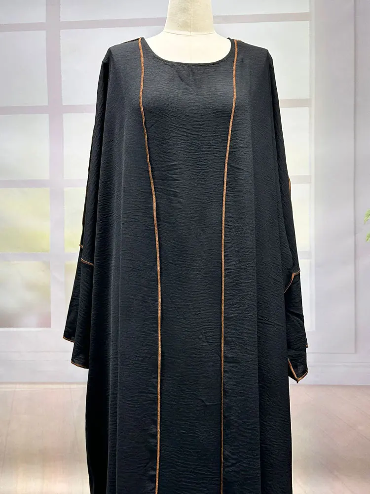 2025 nuevo diseño Abaya conjuntos musulmanes mujeres abrigo vestido 2 piezas trajes Eid Ramadán ropa de oración Islam árabe Turquía vestidos modestos batas