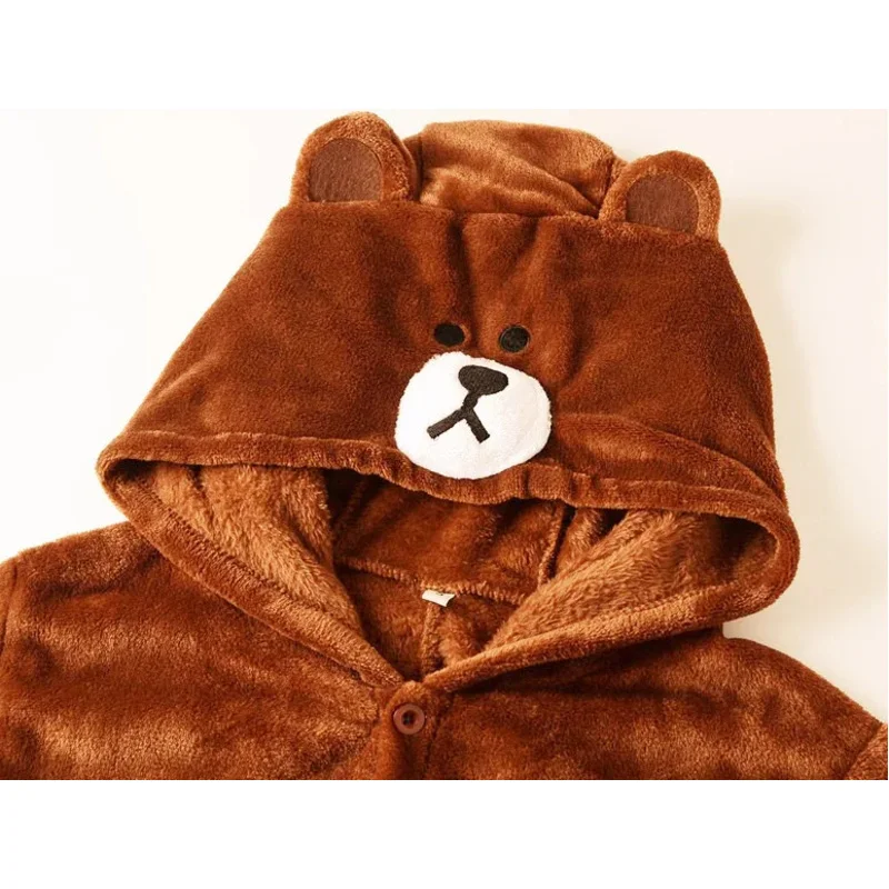 HKSNG Volwassen Plus Size XXL Beer Onesie Kigurumi Flanel Animal Party Rits Knop Overalls Kumamon Pyjama Pak Jumpsuit