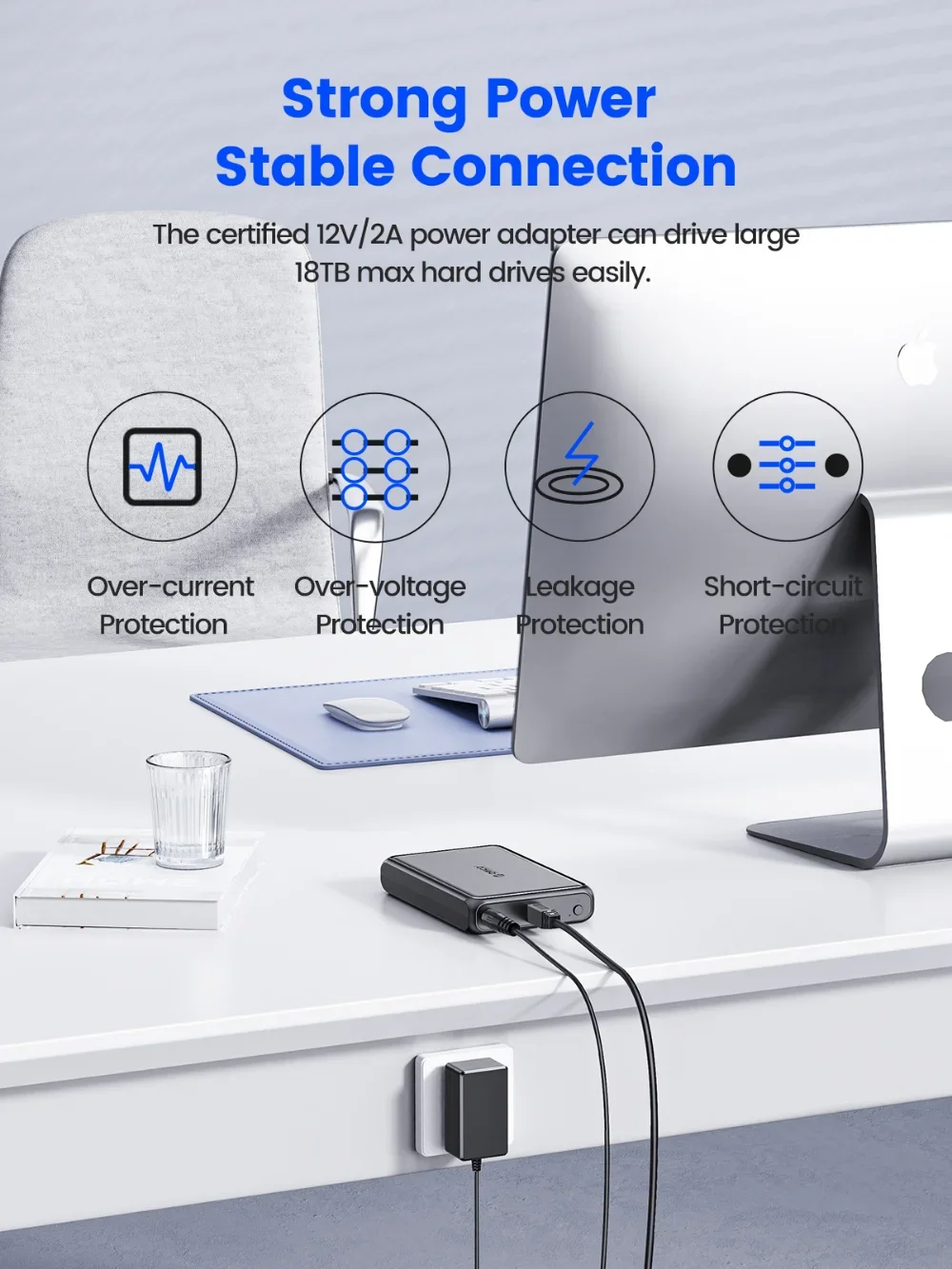 ORICO 2.5/3.5 Inci HDD Docking Station Tipe-c Hard Drive Enclosure SATA Ke USB3.0 USB CExternal Hard Drive Enclosure untuk Casing PC