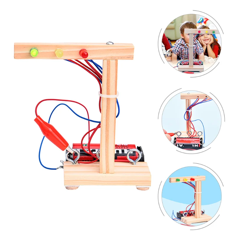 Children's Handmade Technology Small Production DIY Traffic Lights Fun Invention Educational Science Toy Learning STEM Education