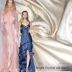 Satin Fabric Soft High Drape Summer Thin Shirt Gift Clothing Fashion Cloth for Dress Diy Apparel Sewing By The Yard