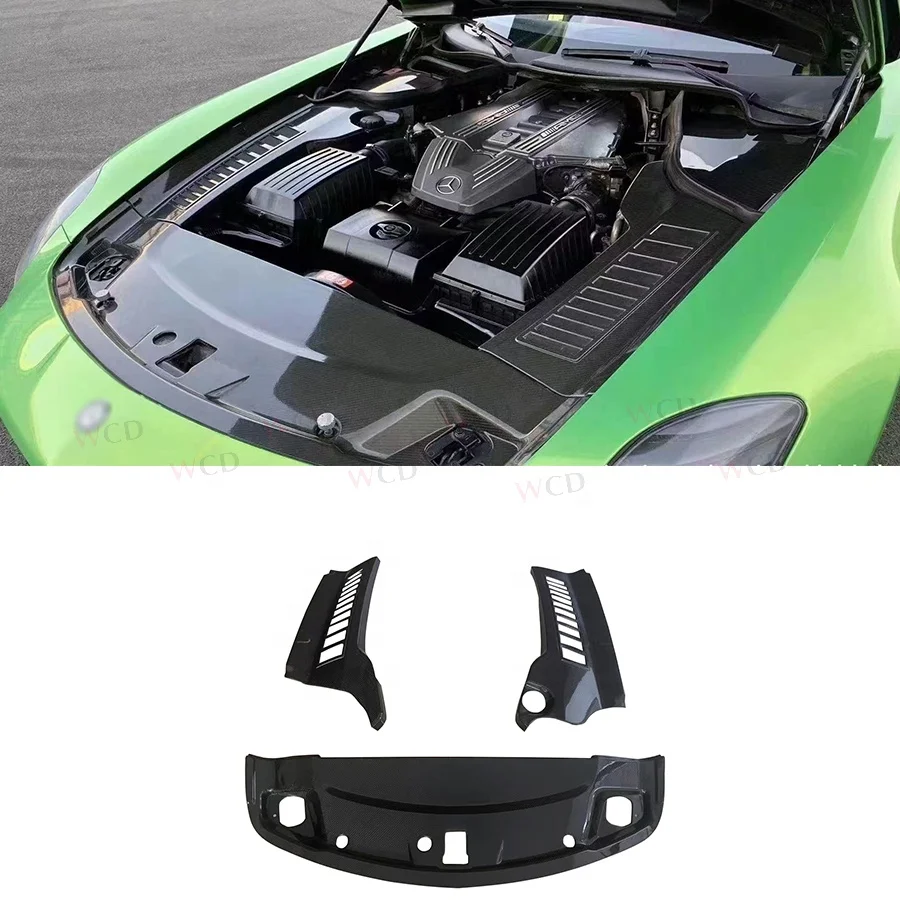 

Hot Selling Kit Carbon Fiber Font Engine Cover For Mercedes Benz SLS Class R179 Engine Compartment Interior Cover Side Plate Bod