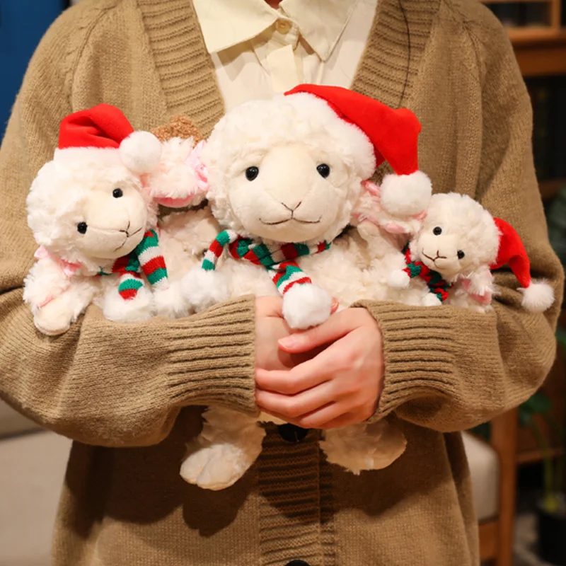 Creative Run Fast Series Kerst Schapen Knuffel Cartoon Knuffels Zacht Lam Schattige Babys Sussen Pop Kussen voor Kid Gift