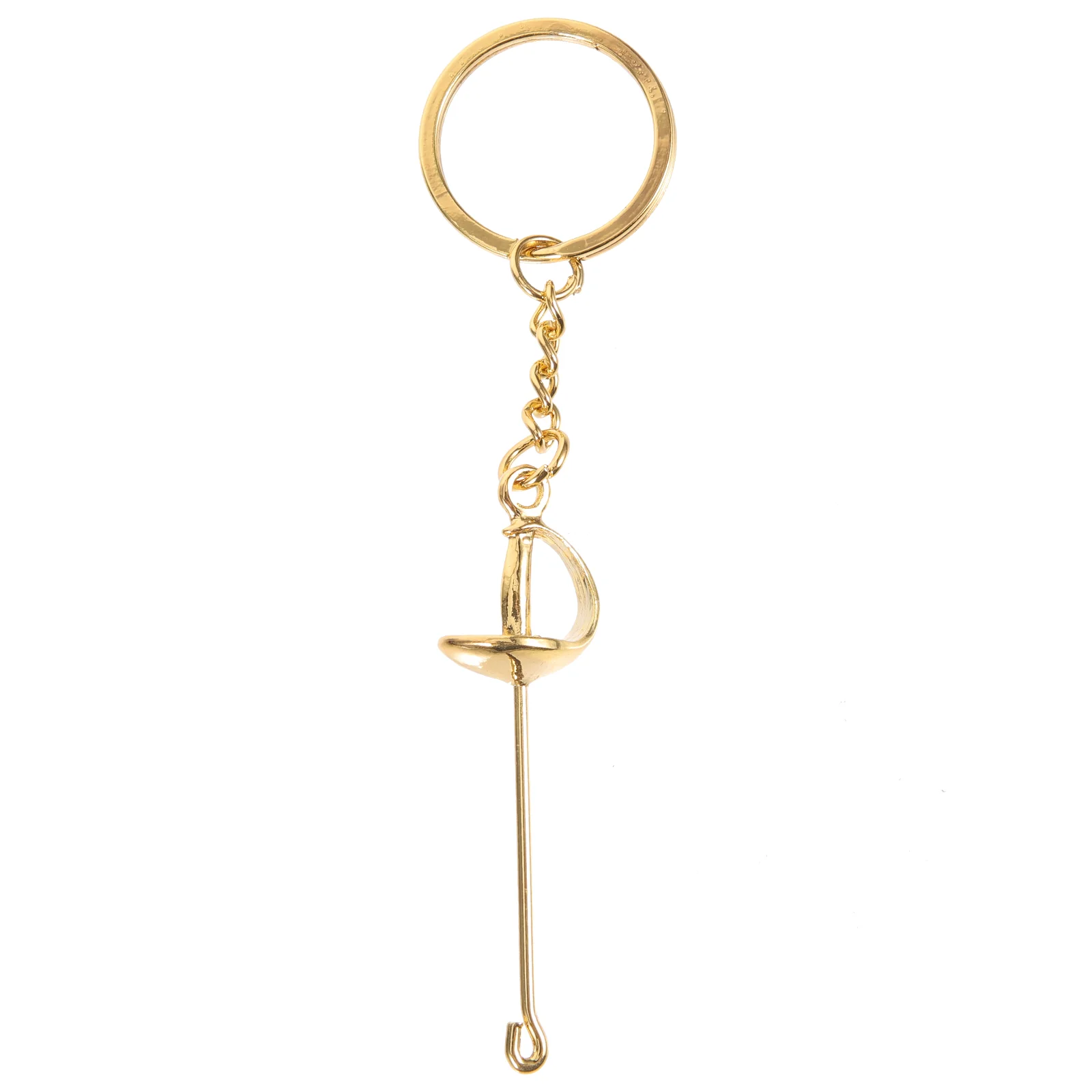 

s Fencing Keychain Golden Epee Sports Fans Gift Metal Pendant Bag Hanging Decorative Key Rings Birthday Present