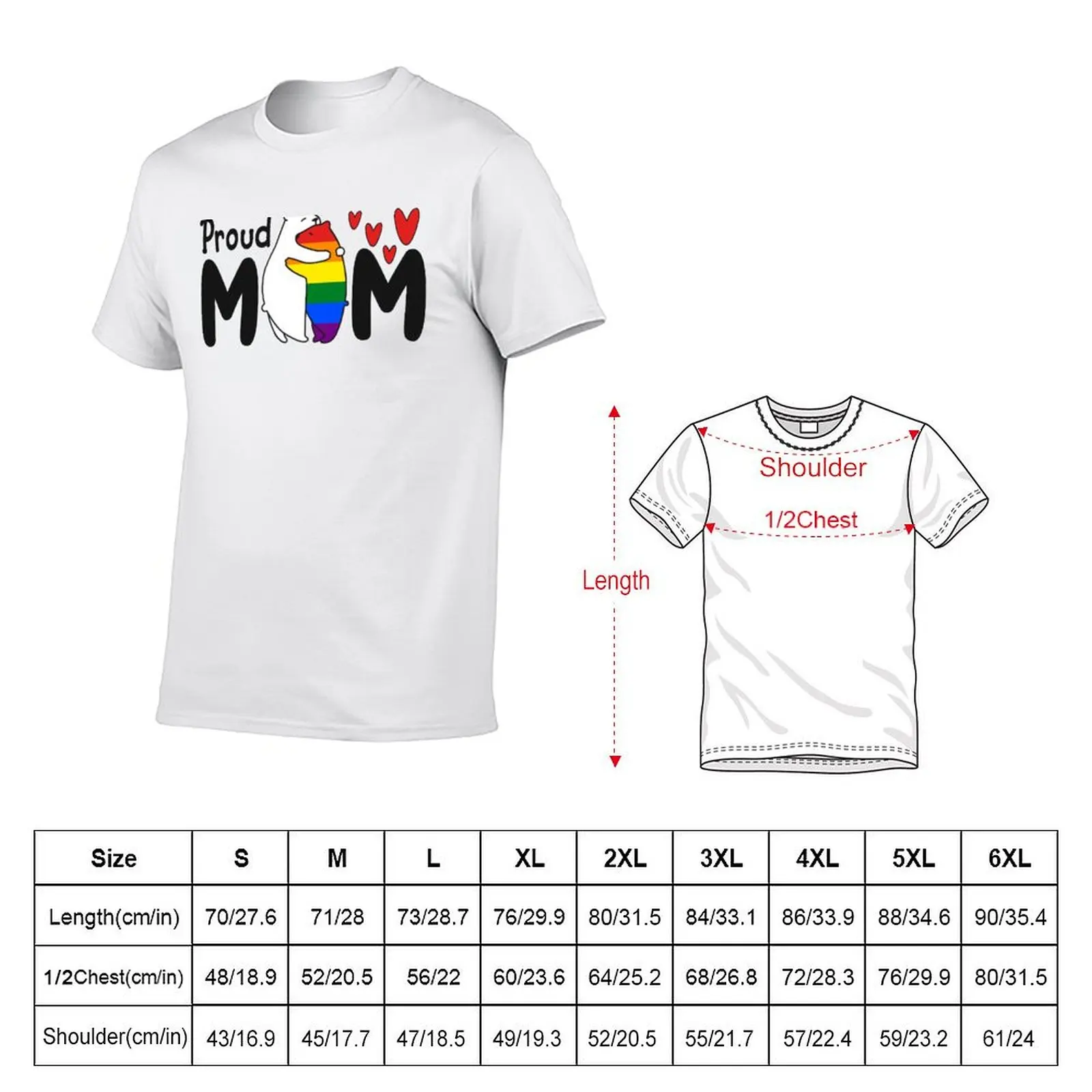 Bear Hug Proud Mom LGBT rainbow Mother Kids T-Shirt graphic tee shirt anime fruit of the loom mens t shirts