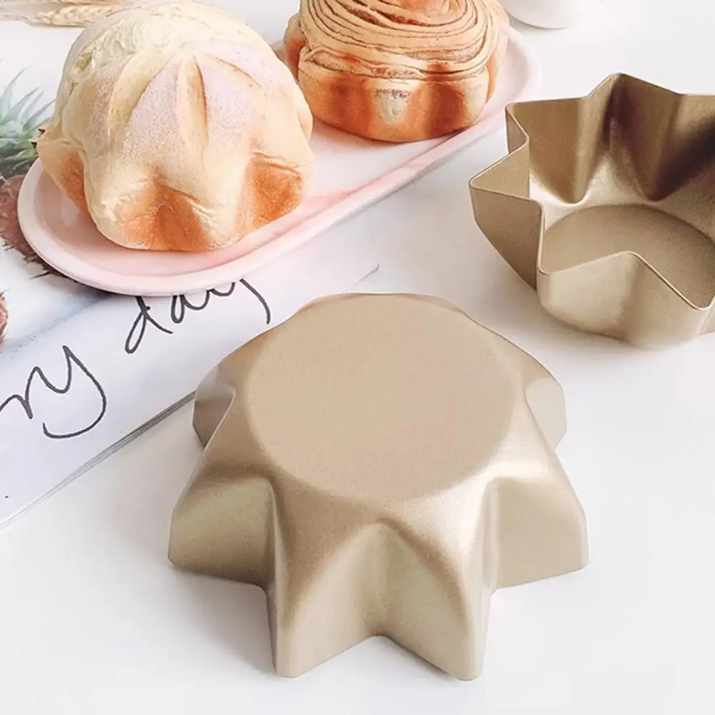 Heavy-Gauge Carbon Steel Mini Pie Plate Commercial-Grade Tortilla Shell Mold PFOA-Free Coating  Fluted Star Octagon Cups