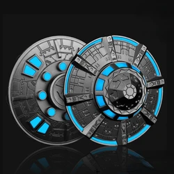 Stress Relief Toys Fingertip Gyro EDC Metal Alloy Luminous Fidget Spinner Relaxing Toys for Adults Kids Adhd Spaceship UFO