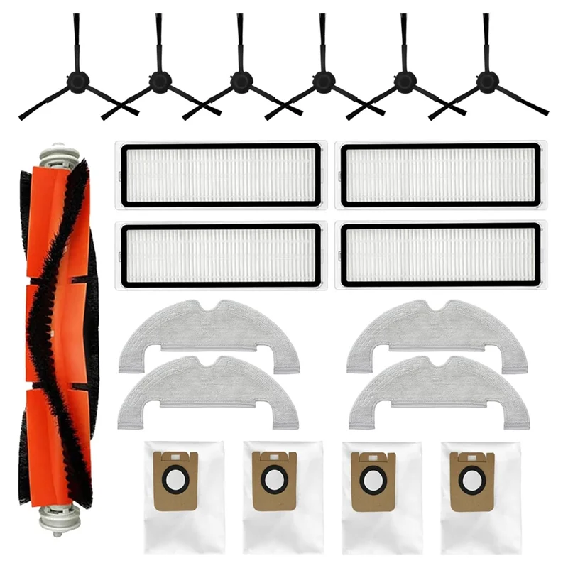 A01V-Filter Brush Mop Pads Dust Bag Replacement Spare Parts For Dreame D10 Plus Robot Vacuum Cleaner
