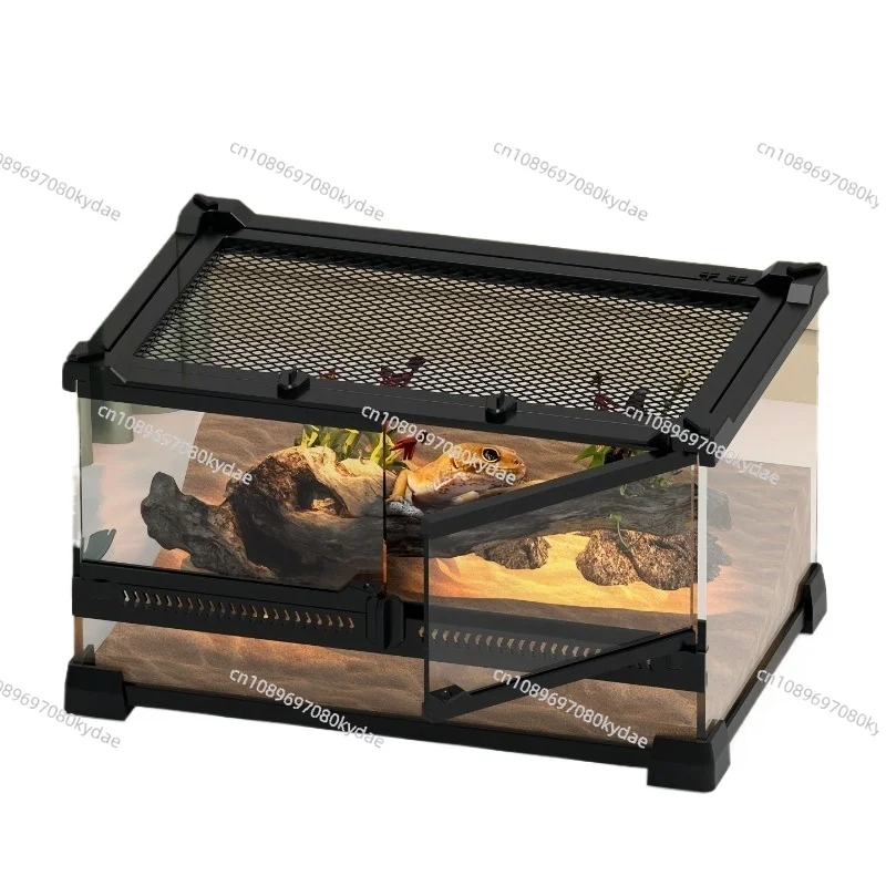

‌Glass Reptile Terrarium with Panoramic View Double Door Lizard Enclosure Stackable Vivarium for Chameleons,Escape-Proof Habitat