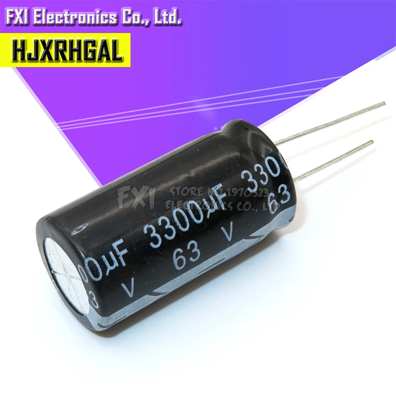 5PCS 63V3300UF 3300UF63V 18X35 63v 3300uf 18*35 Electro Electrolytic capacitor