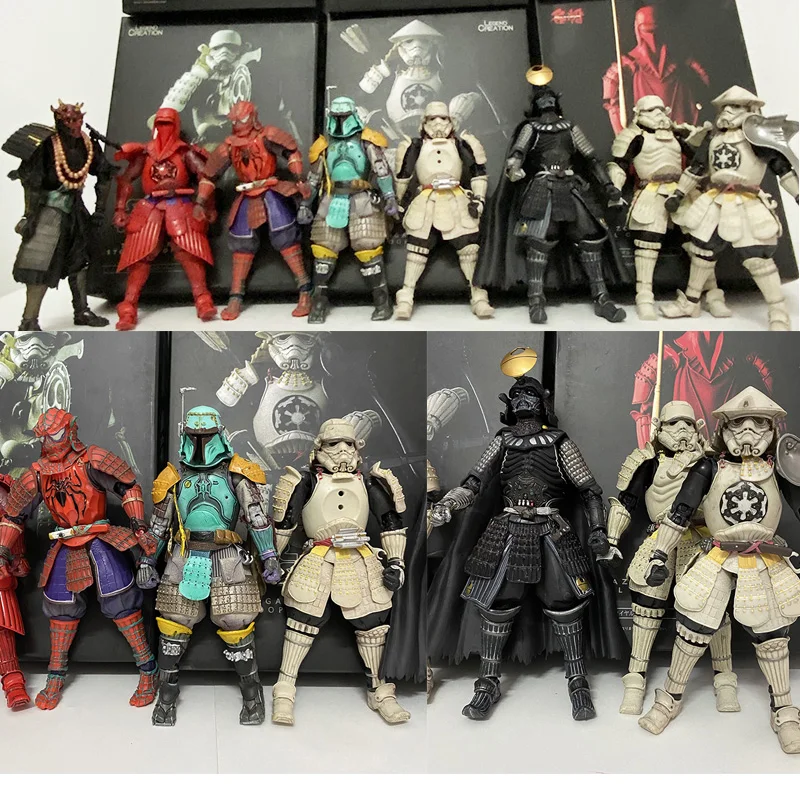 Star War Figure Samurai Taisho Boba Fett Death Star Armor Darth Maul Vader Akazonae Royal Guard Taikoyaku Action Figure Toy Gift