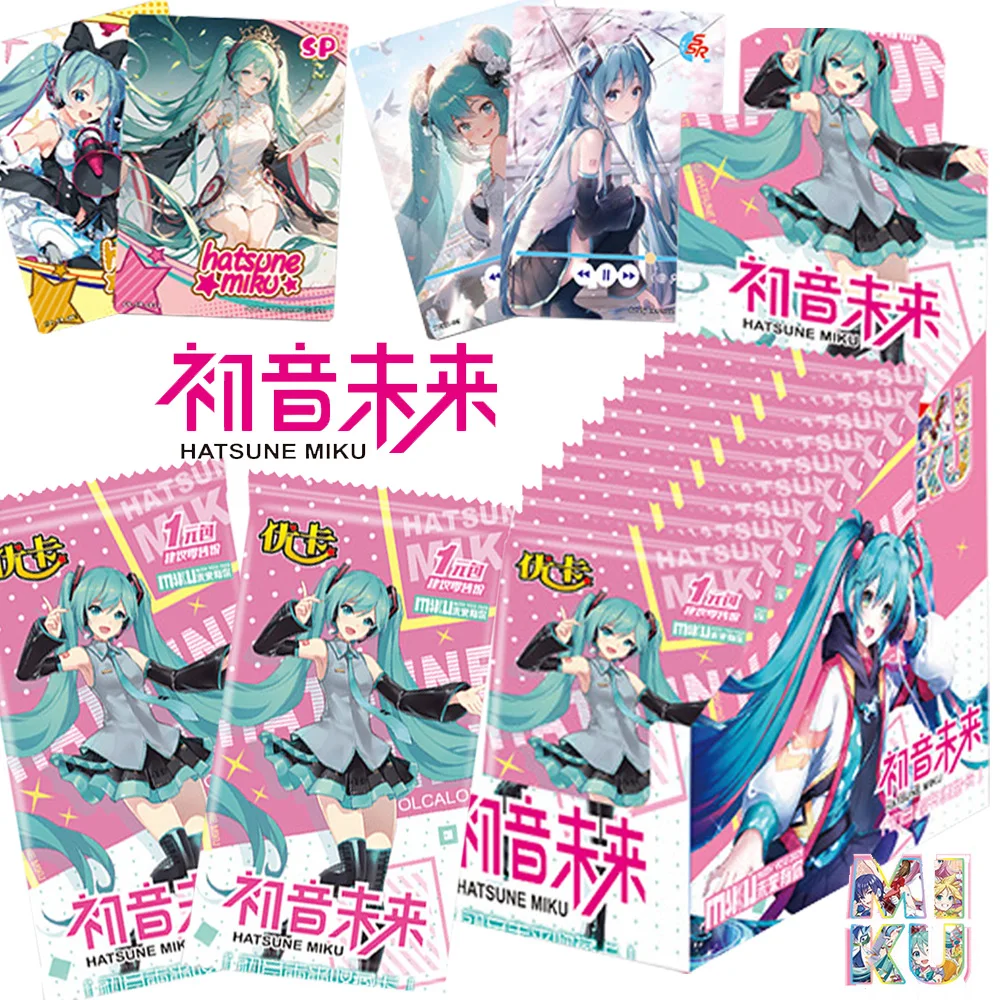 

Оптовая продажа карт Hatsune Miku знаменитый японский виртуальный певец ежедневный вид Изысканный музыкальный Чехол карточки с персонажами детская игрушка подарок