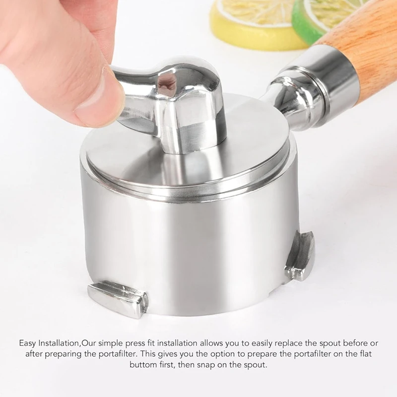 Boquilla para portafiltro, boquilla sin fondo única de 54 mm para máquinas de café con anillos de sellado, boquilla para portafiltro sin fondo-A23R