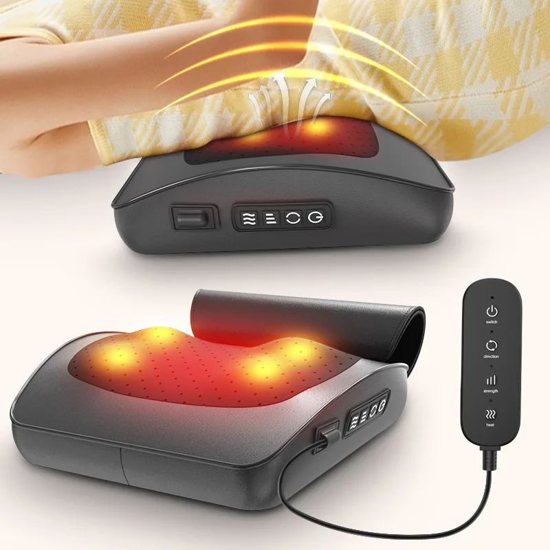 

New massage cushion waist pad cervical spine massager home office multi-functional hot compress kneading waist massager