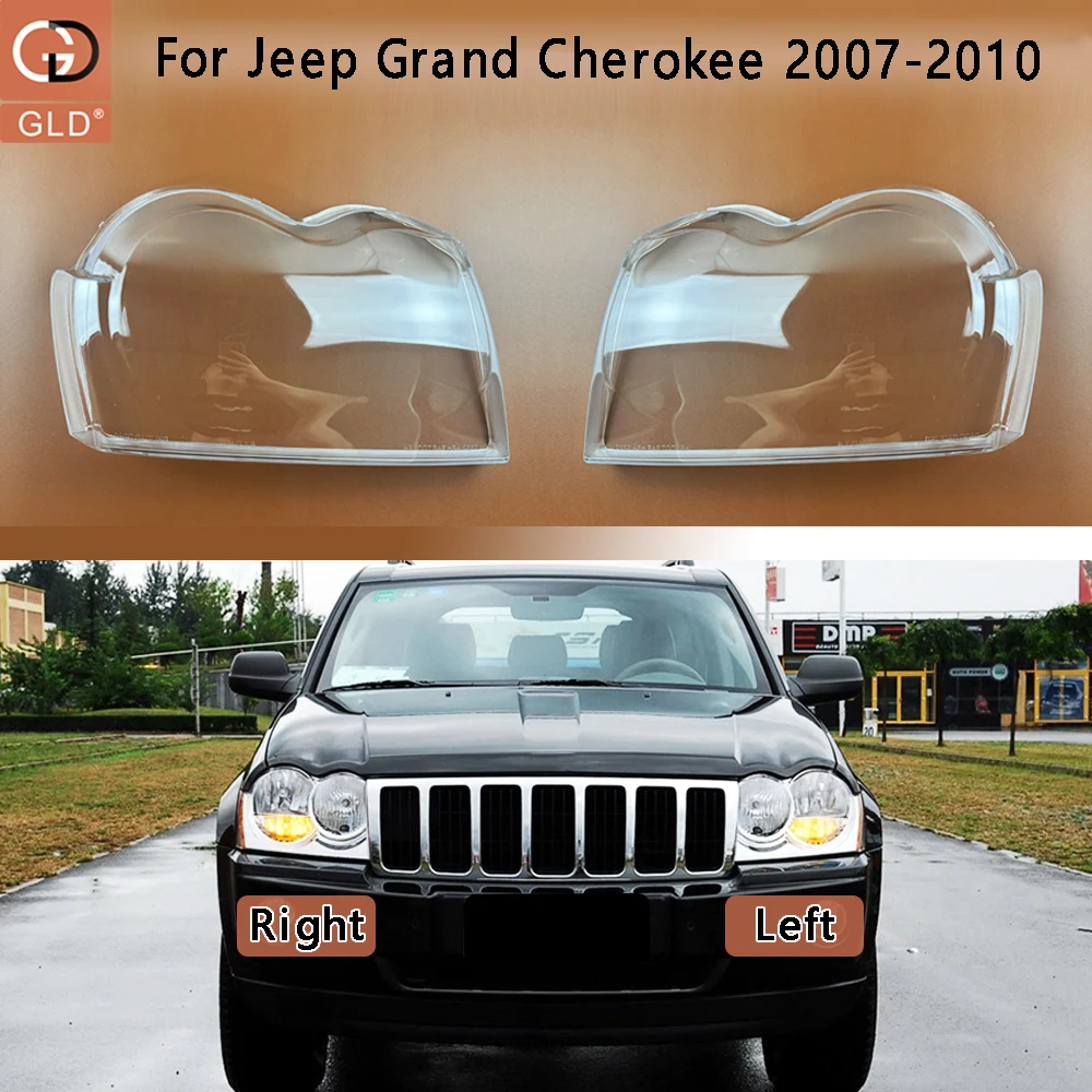 Headlamp Cover Transparent Lamp Shade Headlight Shell Lens Plexiglass Auto Replacement Parts For Jeep Grand Cherokee 2007-2010