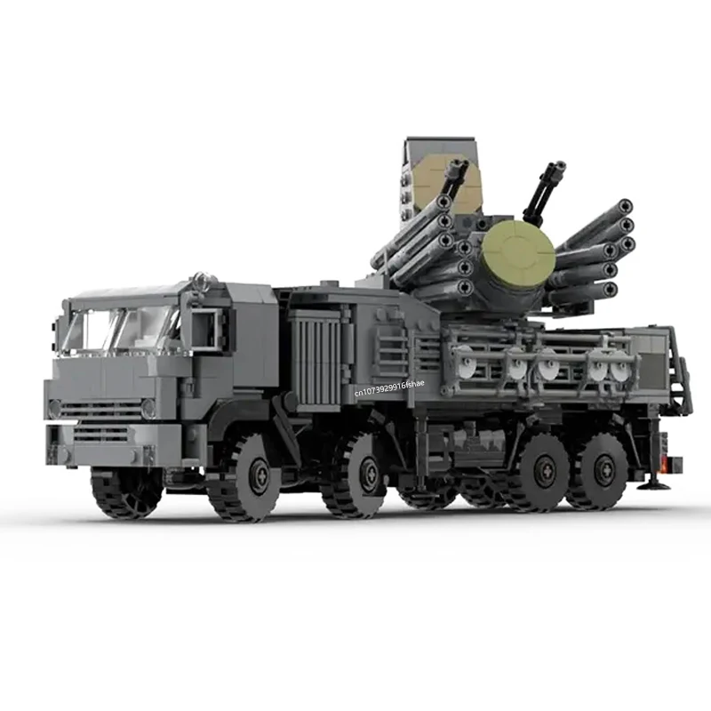 1845PCS WW2 Military MOC PANTSIR S2 SA-22 air defense system Model DIY creative ideas high-tech ChildToy Gift Armored Car Blocks