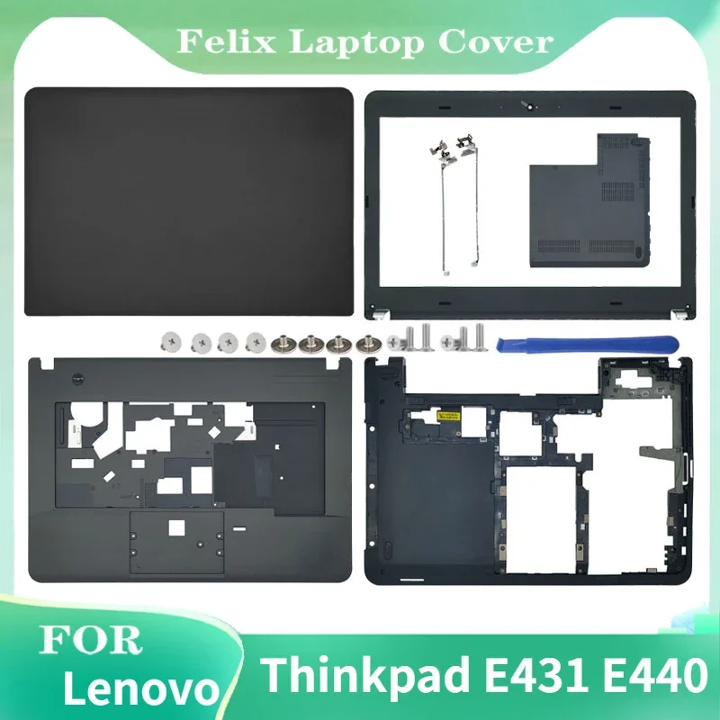 

NEW For Lenovo Thinkpad E431 E440 Laptop LCD Back Cover/Front Bezel/Hinges/Palmrest/Bottom Case/Door Cover Non Touch Black