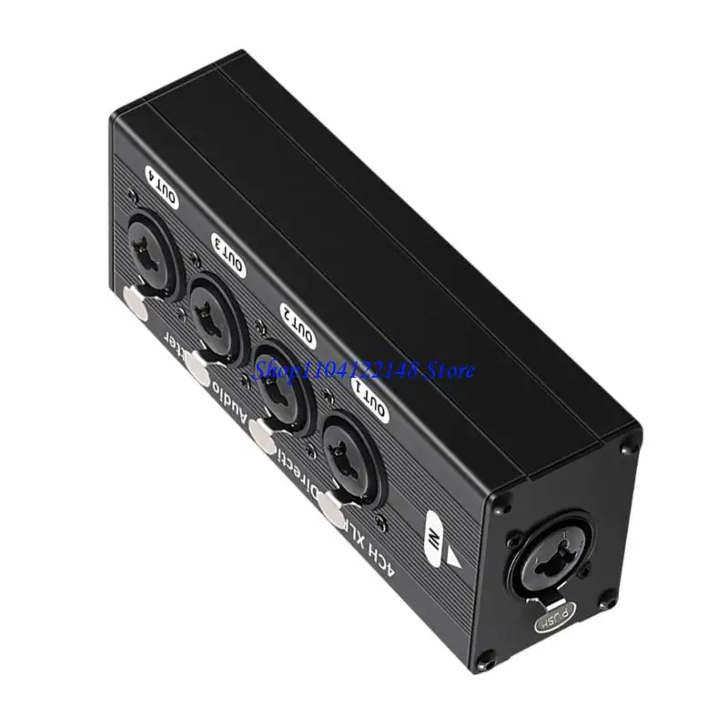 P9FA Functional XLR/6.35mm Music Splitter 4Independent Output Music Distributor Suitable For DJ Equipment And Mixing Consoles