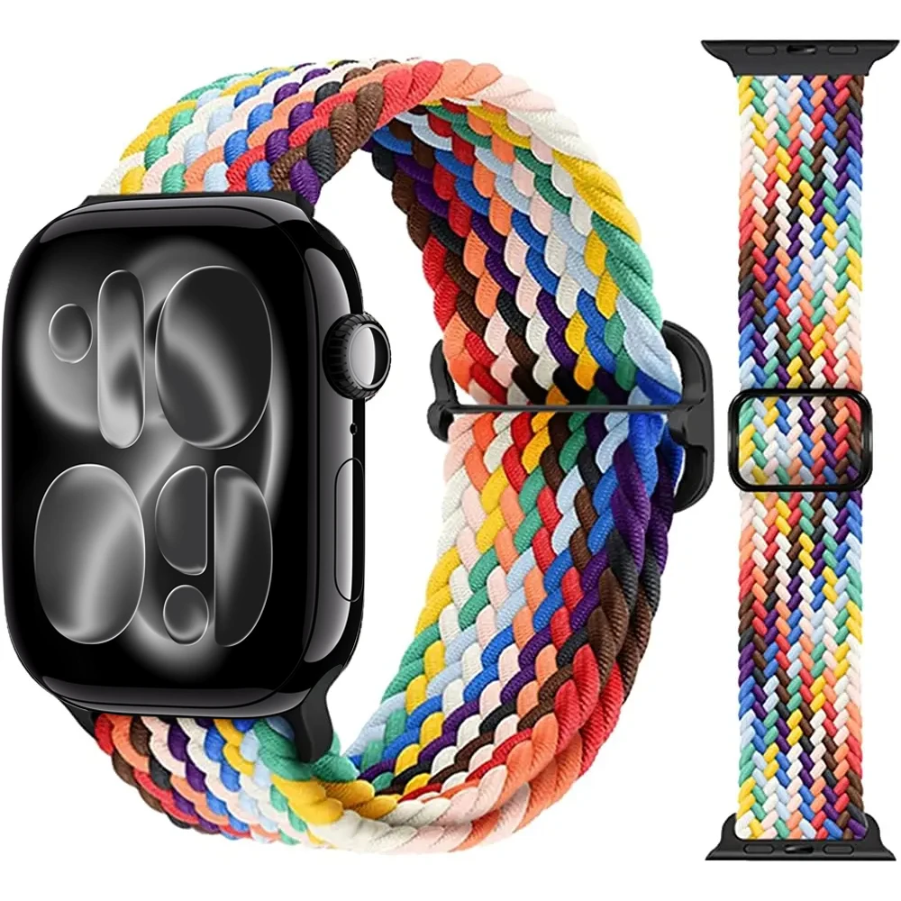 Geflochtenes Nylonarmband für Apple Watch Band 49 mm 45 mm 41 mm 44 mm 40 mm 42 mm 46 mm Armband für IWatch UItra 3 2/11 10 9 8 7 6 SE