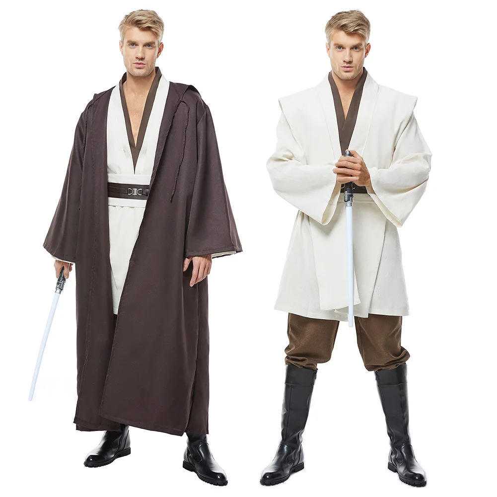 Anakin Skywalker Cosplay Kostuum Bruine Volwassen Mannen Mantel Kostuum Space Battle Fantsia Pak Halloween Carnaval Cosplay Kostuums