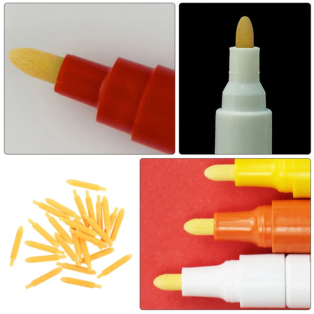 

100pcs Paint Pen Nibs Marker Replacement Tips 29 6mm Long Practical for Daily Use Writing Stuff Devices
