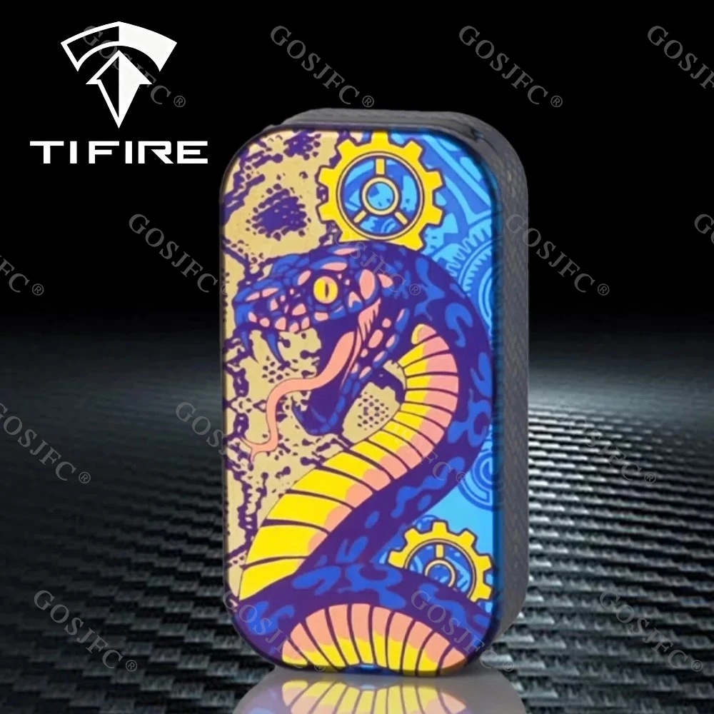 TIFIRE EDC التيتانيوم الملونة تململ المنزلق Dingding ثعبان دفع المنزلق لعبة لتخفيف الضغط مكتب عمل القلق الإغاثة الأدوات