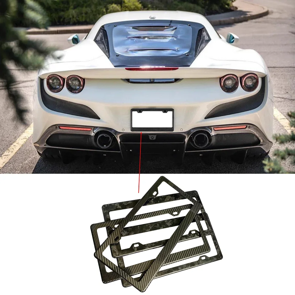 

Carbon fiber American car license plate frame forged carbon fiber license plate frame car license plate frame for Ferrari