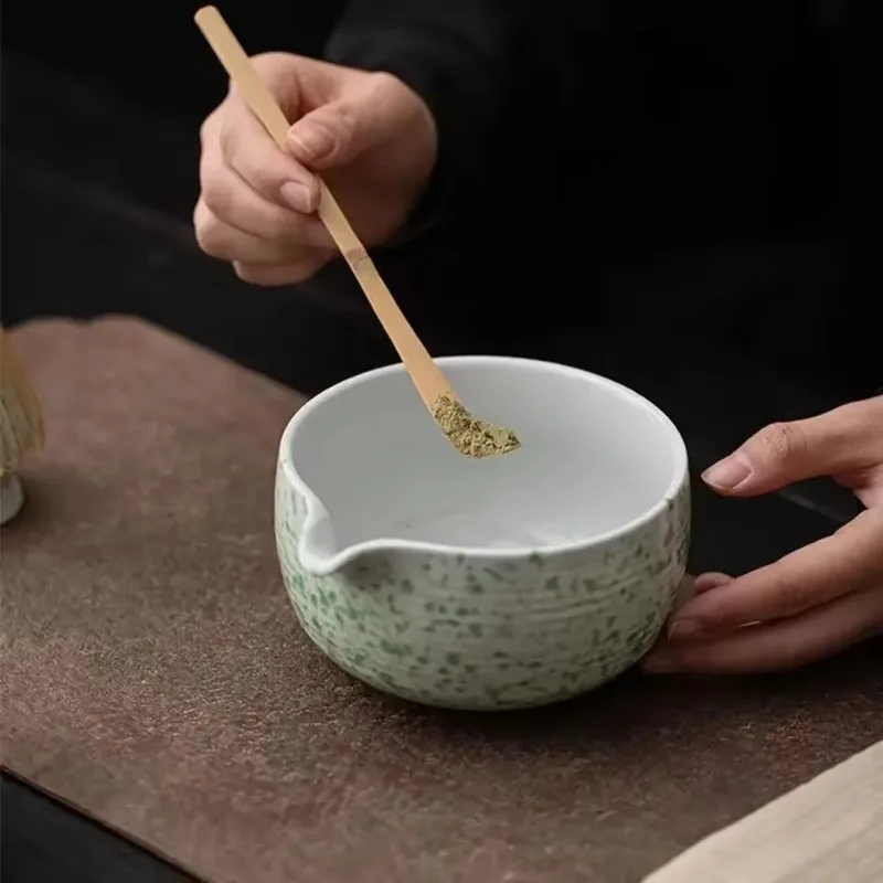 1-4PCS High Quality Ceramic Matcha Bowl Japanese Large Capacity Matcha Holder Brewing Cup Gifts