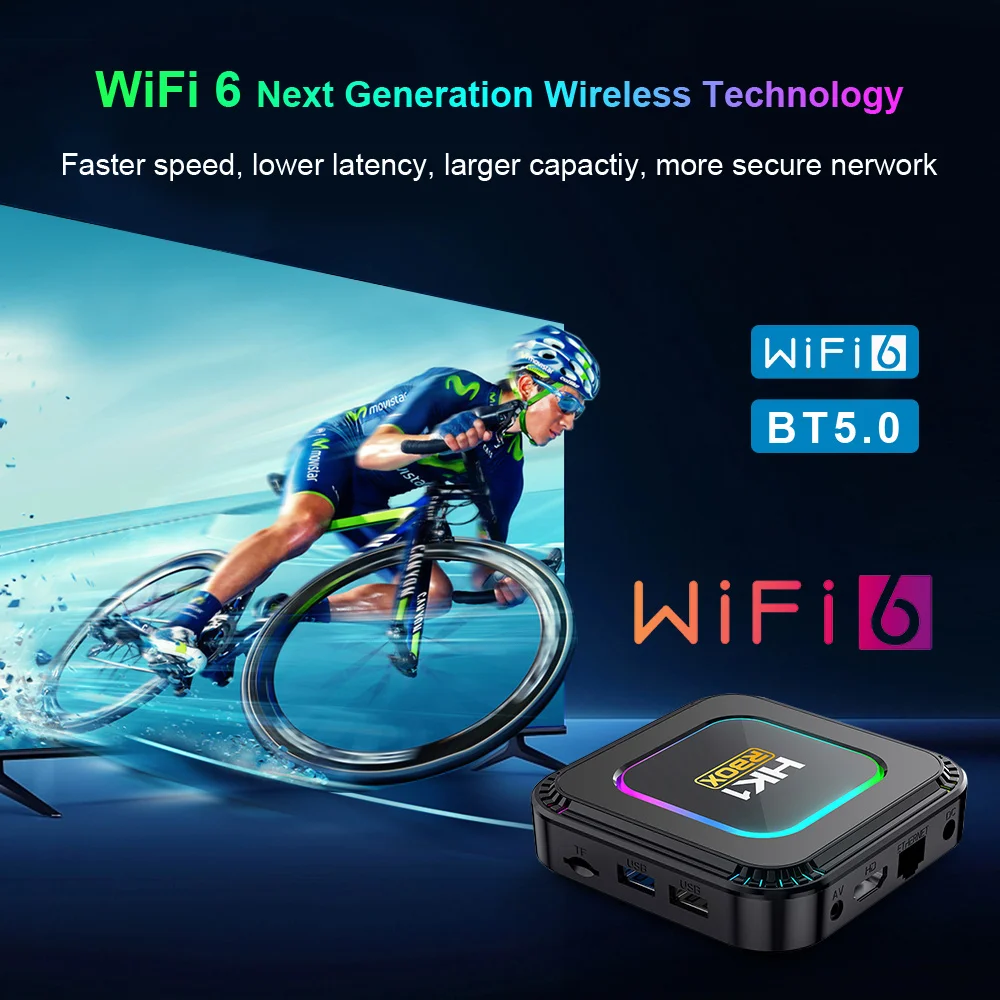 HK1 RBOX K8 RK3528 Android13.0 Rockchip 8K HDR Wifi6 Dual Wifi 2.4G 5G 100M LAN BT5.0 2GB 4GB 16GB 32GB 64GB Smart TV Box