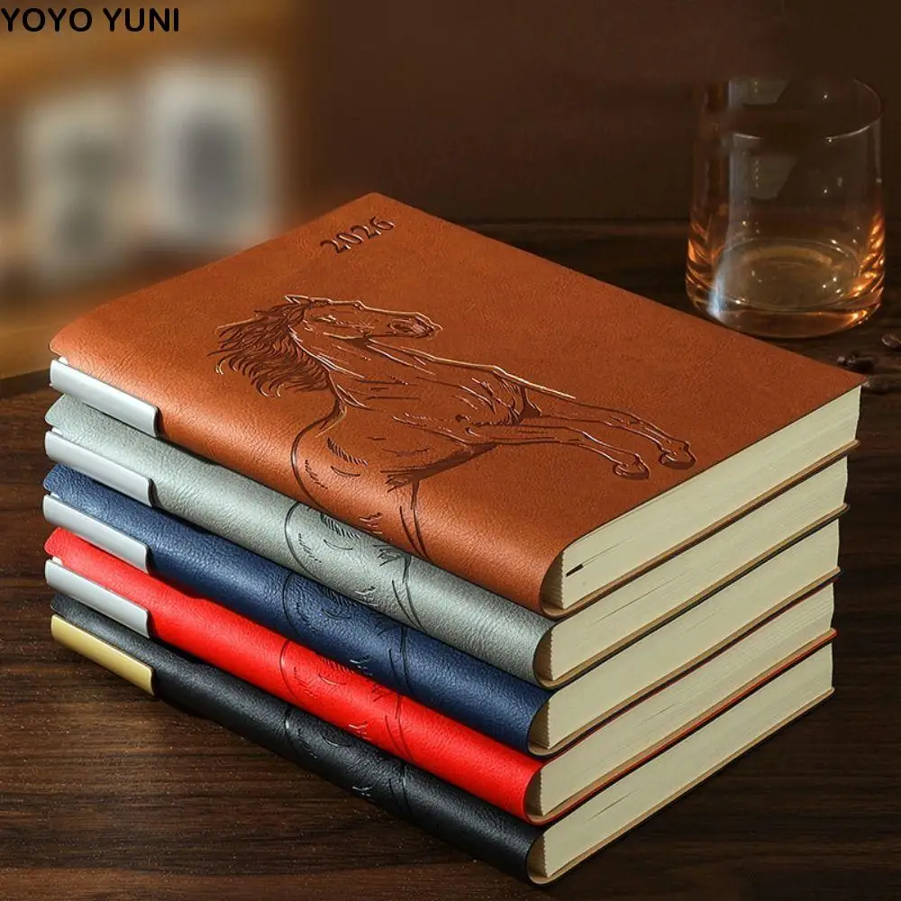 

365 Days Per Day 2026 Schedule Notepad Year of The Horse One Page Plan Book a5 Agenda Planning Notebook Thickened Efficiency