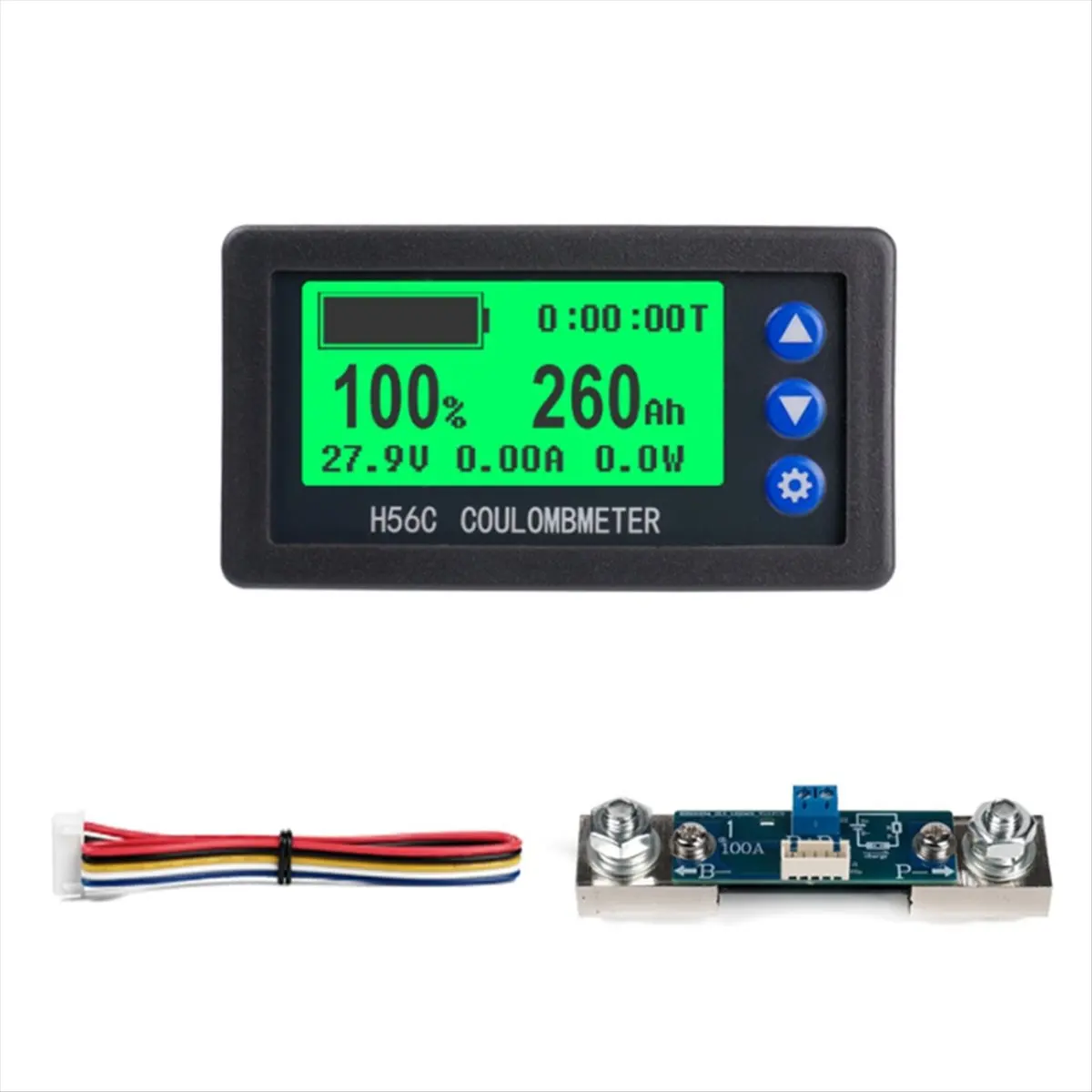 A50U H56CR Coulomb Meter Battery Capacity Indicator High-Precision Lithium Battery Coulomb Tester Voltmeter Ammeter 100A