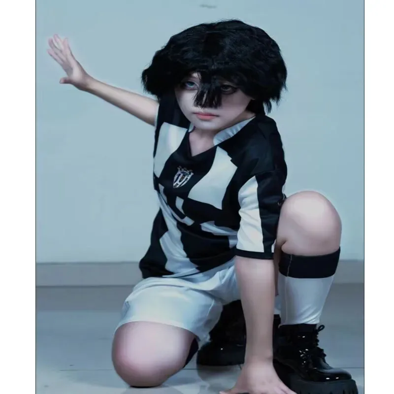 25COSBlue Lock Manga Anime Niko Barou Aiku Sendou Snuffy Lorenzo Aryu أزياء تنكرية شعر مستعار شبكة وردية زي كرة القدم للهالوين Su