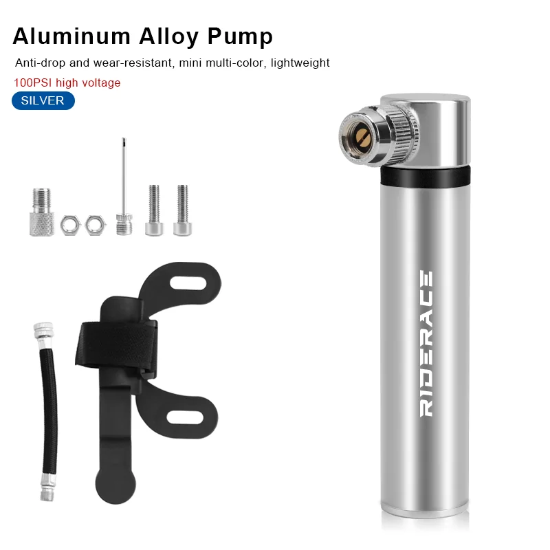 Mini Bicycle Pump Aluminum Alloy Portable Light Cycling Hand Air Pump High Pressure For Bike Tire Inflator Schrader Presta Valve