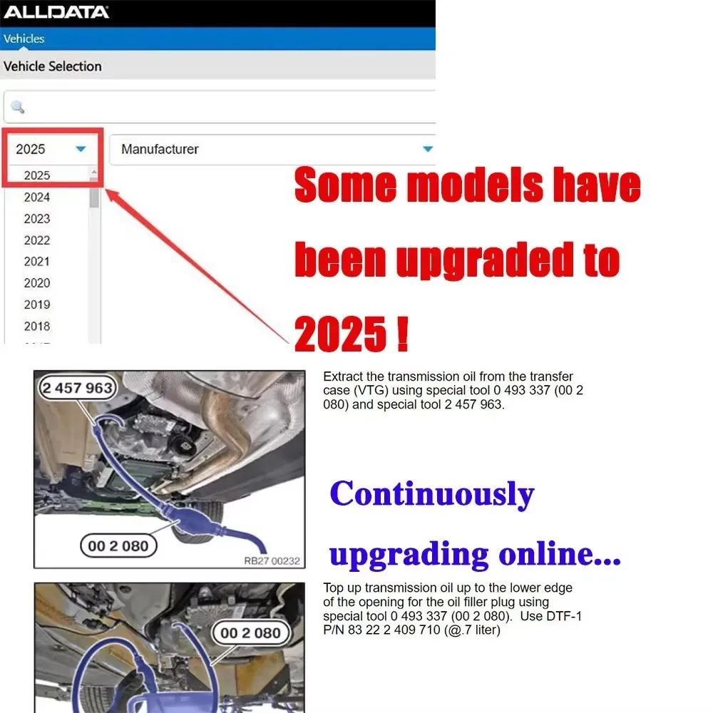 2024 Alldata Auto Data Software de dados de carro Conta on-line para software de reparo de carro Suporte fácil instalação