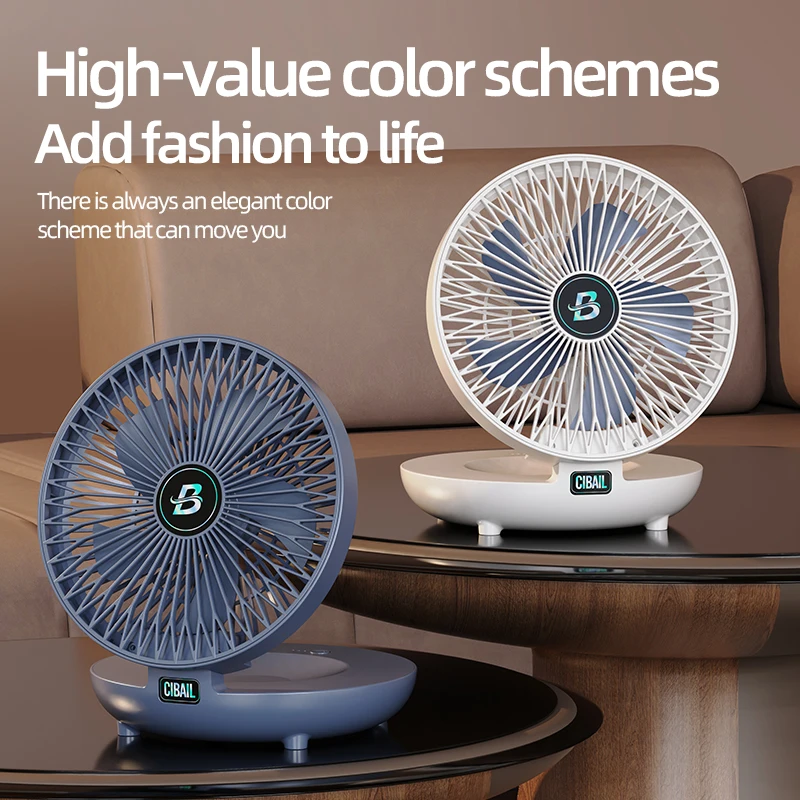 1PC Wall Mounted Fan also Table Fan, 90° Folding, 3-level Wind Speeds, Quiet, for Home Office Use