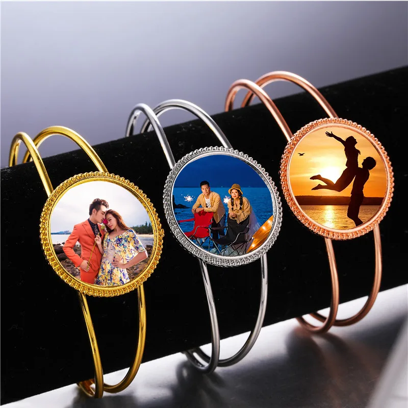 Personalized Customized Round Bracelet Bracelet Sublimation Gift Blank Material Personalized Pattern Gift For Friends