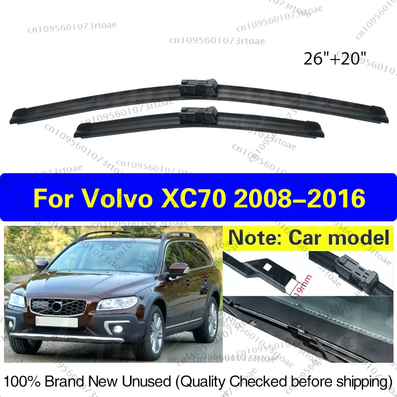 

Car Wiper Blade Front Window Windscreen Windshield Rubber Refill Wiper For Volvo XC70 2008 - 2016 LHD 26"+20" Car Accessories
