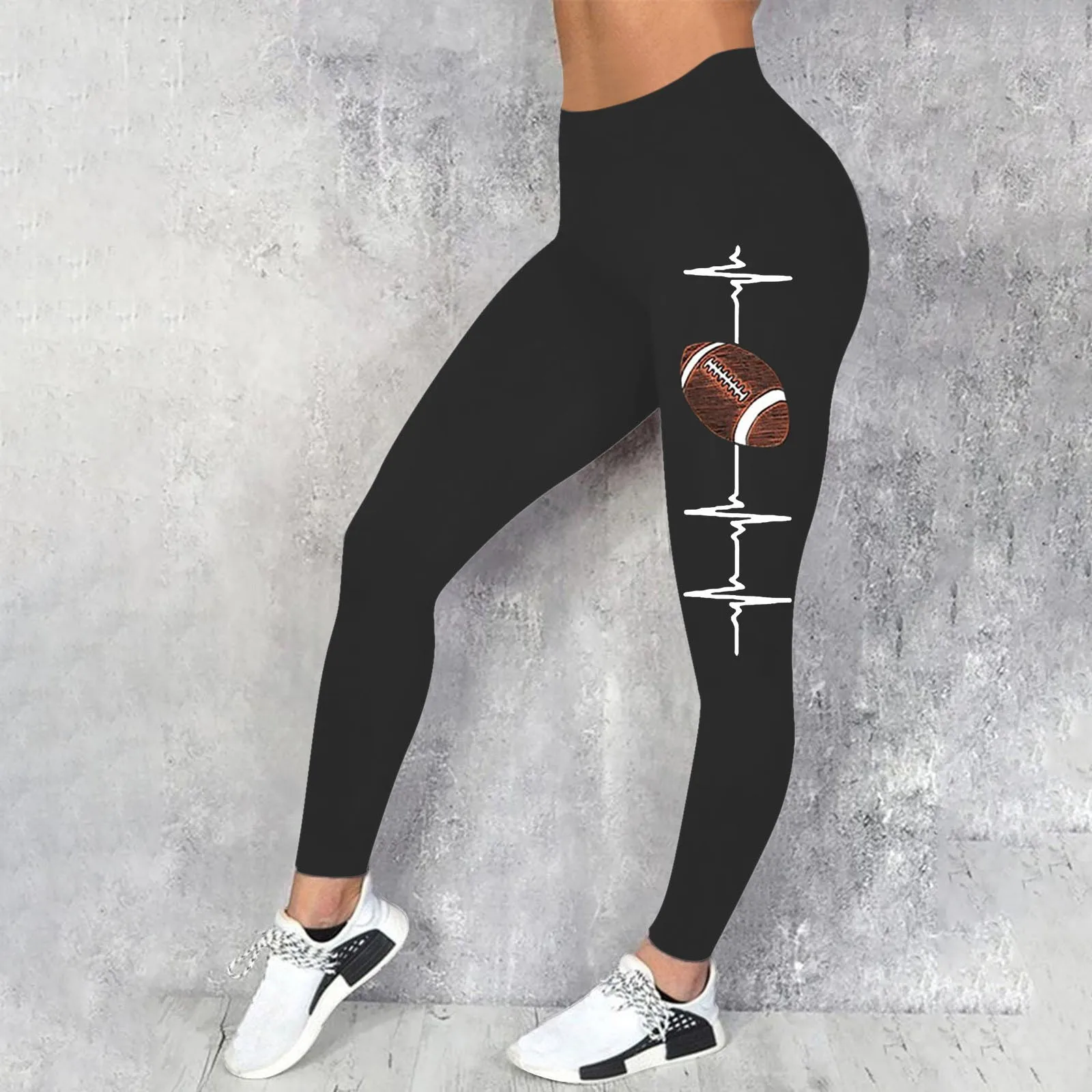 Leggings estampados de beisebol feminino, calças fitness apertadas, calças curtas push-up, roupas esportivas, moda casual