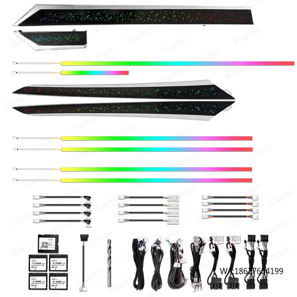 

ICarsin Upgrade: 256-цветная симфоническая подсветка салона автомобиля для Jetta 2018-2024 A7, декоративная полоса, аксессуары
