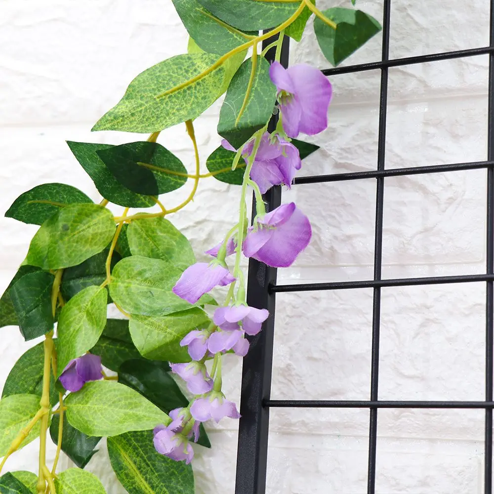 Garden Fences Home Decor Green Leaves Hanging Garland Fake Ivy Vine Wisteria Plant Artificial Flowers Foliage Trailing Flower