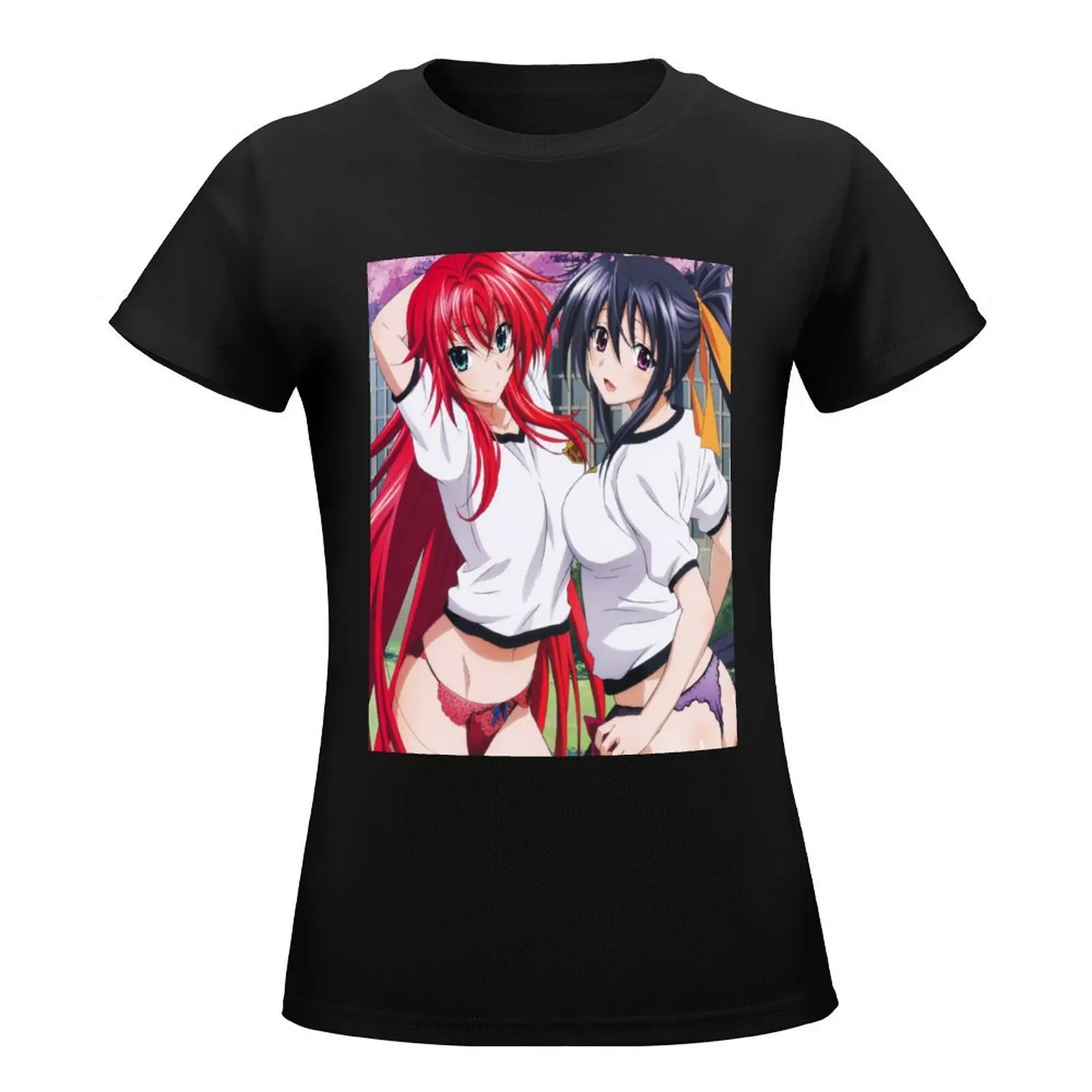 Rias and Akeno T-Shirt cute tops hippie clothes cute clothes summer blouses woman 2024