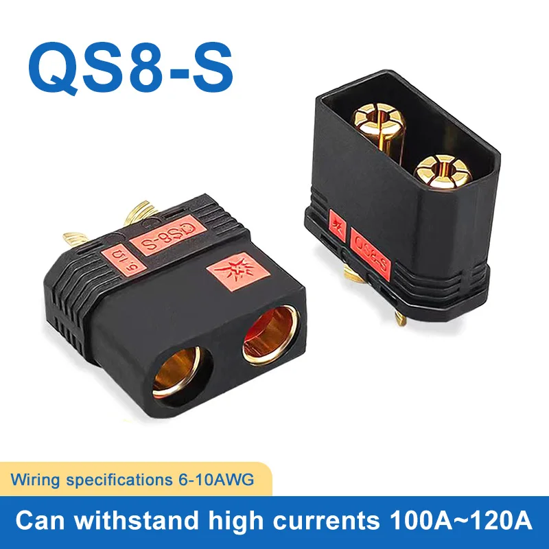 120A Male Female Battery Connector QS8 Aviation Model Forklift Electric Motorcycle Plug Anti Spark Charging Power Connectors