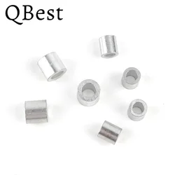 10pcs/100pcs 1mm-10mm Many Size Steel wire Cable rope Fixing clip circular Aluminum Ferrules Crimping Loop clamps Quantity