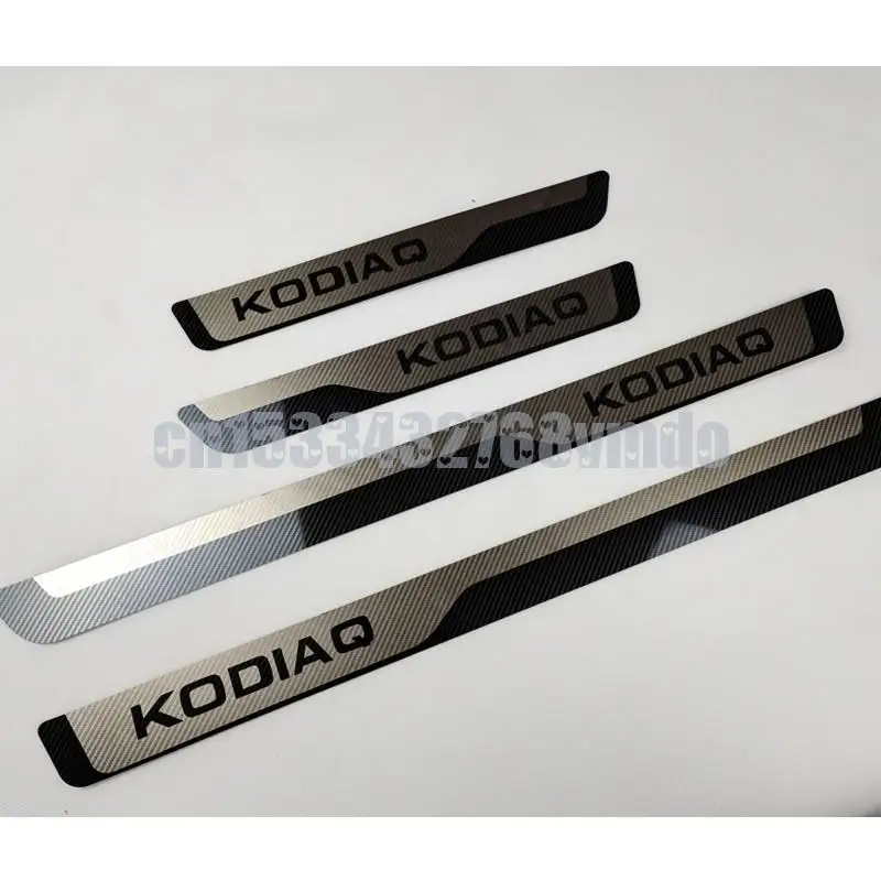 for Skoda KODIAQ 2018-2021 Car-styling Stainless Steel Scuff Plate/Door Sill Door Sill Scuff Plate Welcome Pedal