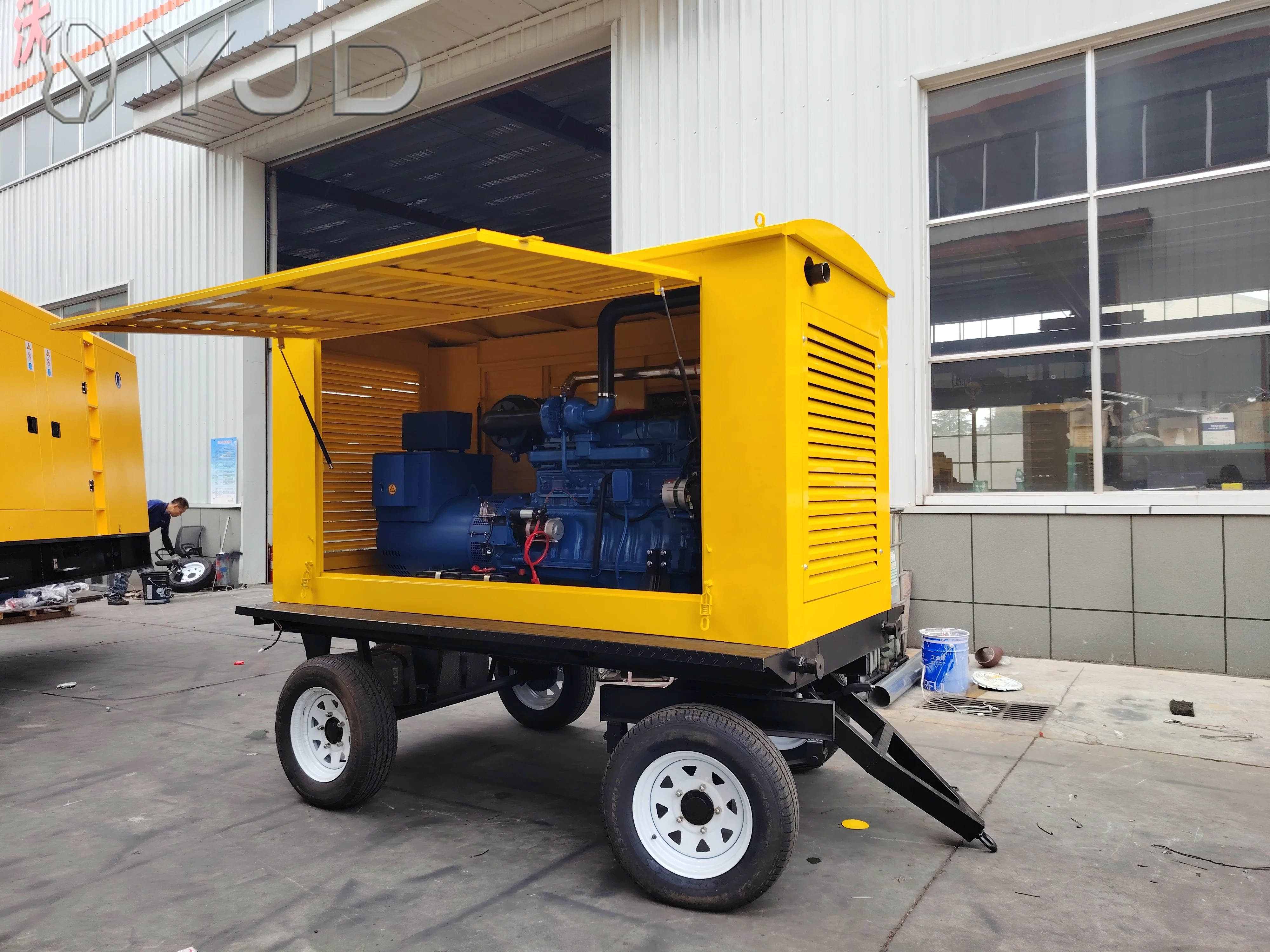 HENGTONG POWER Factory Portable Open Frame Diesel Generator Sets 100kw-200kva with Belt Pulley 120kw 125kva 150kva 200kva